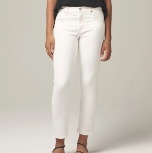 New Citizens of Humanity Elsa Crop White Jeans 26